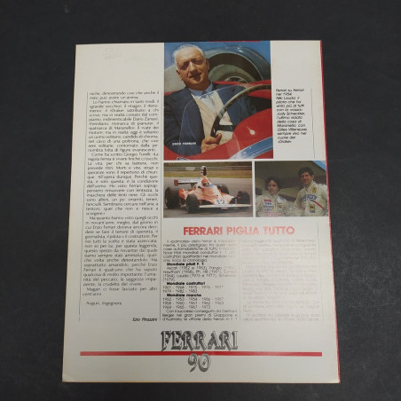 Opuscolo Ferrari 90 per il compleanno di Enzo Ferrari. Buone condizioni