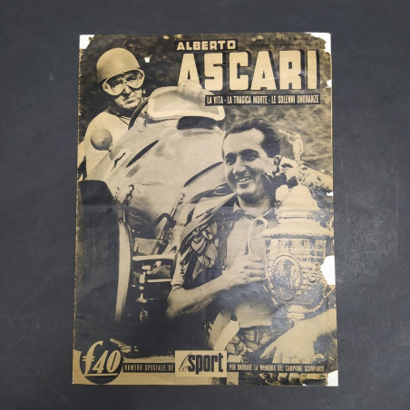 Numero speciale della rivista Lo sport per la morte di Alberto Ascari, 1955