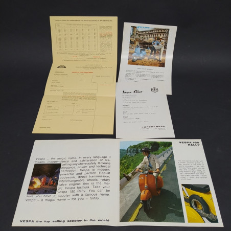 Lotto di 11 cataloghi motocicletta Vespa in lingua olandese anni '60/'70