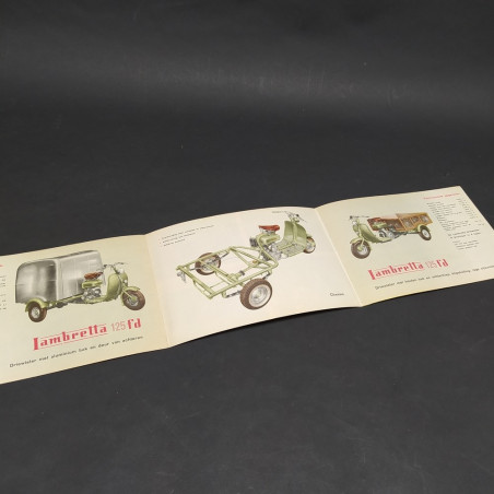 Catalogo della motocicletta Lambretta 125 fd, anni '50 in lingua olandese