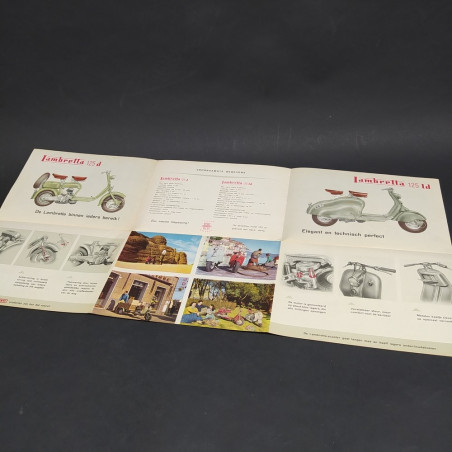 Catalogo della motocicletta Lambretta 125 fd, anni '50 in lingua olandese