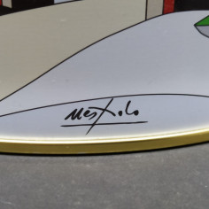 Scatola metallica rotonda Orler diametro di 23 cm, decorazione natalizia Nespolo 2