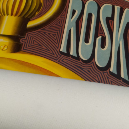Manifesto dell'orologio Roskopf Grand Prix Bruxelles 1910 telato ben conservato
