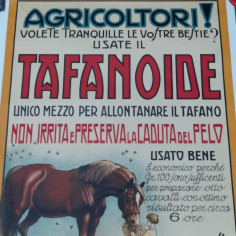 Manifesto pubblicitario vintage del farmaco Tefanoide telato con leggeri aloni 2