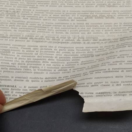 Contratto di vendita vuoto, inusato della Lombardini Fabbrica Italiana Motori