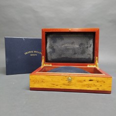 Cofanetto per orologio Franck Muller in legno lucido con rivestimento cedevole