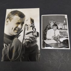 Lotto di 2 foto Harald Nielsen calciatore del Bologna