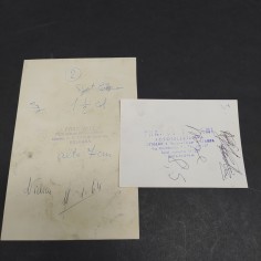 Lotto di 2 foto Harald Nielsen calciatore del Bologna 2