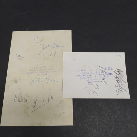 Lotto di 2 foto Harald Nielsen calciatore del Bologna