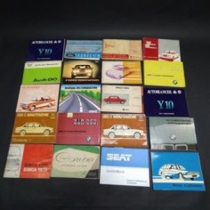 Lotto libretti uso e manutenzione misti Audi, Talbot, Corvair, Rootes. Mediocri