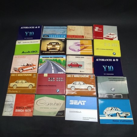 Lotto libretti uso e manutenzione misti Audi, Talbot, Corvair, Rootes. Mediocri