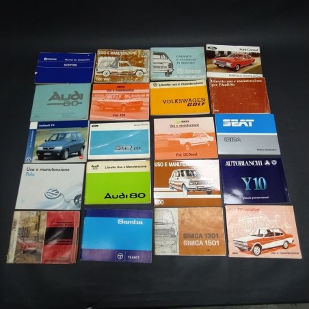 Blocco libretti uso e manutenzione misti Audi, Talbot, Volkswagen. Mediocri