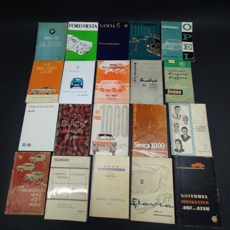20 libretti uso e manutenzione misti Buick, Lada, NSU. Conservazione mediocre