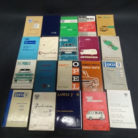 Blocco libretti uso e manutenzione misti Austin, NSU,Lancia,Laika,Fiat. Mediocri