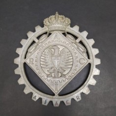 Emblema metallico RACI rotondo del periodo monarchico fascista