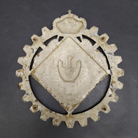 Emblema metallico RACI rotondo del periodo monarchico fascista