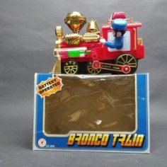 Locomotiva giocattolo Bronco Train a batteria con effetti luminosi e sonori