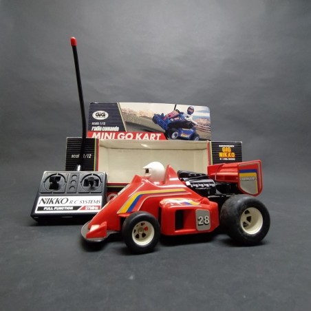 Modellino Mini go kart GiG Nikko scala 1/12, radiocomando e scatola originale