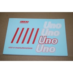 LIBRETTO USO MANUTENZIONE FIAT UNO COPERTINA CELESTE SCRITTE ROSSE