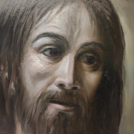 Quadro olio su tela Silvano d'Ambrosio Cristo e Anticristo 1995