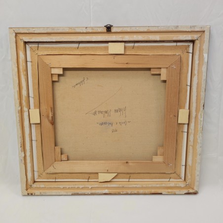 Quadro olio su tela Silvano d'Ambrosio Cristo e Anticristo 1995