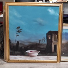 Quadro olio su tela Silvano D'Ambrosio Risurrezione 1994 - 80x90 cm