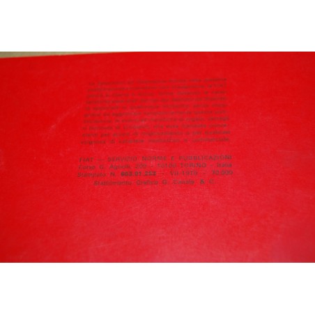 LIBRETTO USO MANUTENZIONE FIAT 128 5° ed. VII 1970 MOLTO BUONO
