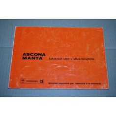 LIBRETTO USO MANUTENZIONE OPEL ASCONA MANTA DICEMBRE 1975 - OTTIMO
