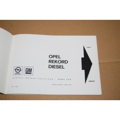 LIBRETTO USO MANUTENZIONE OPEL REKORD DIESEL APRILE 1973 - OTTIMO 2