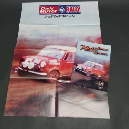 Opuscolo celebrativo Mini Minor Cooper 2 con poster allegato. Ben conservato
