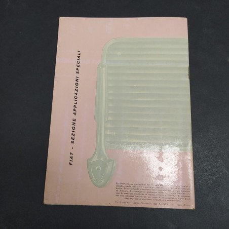 Libretto d'istruzioni Frigorifero Fiat da 225 lt anni '50. Condizioni mediocri