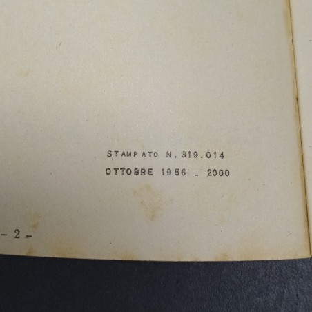 Catalogo parti di ricambio per frigorifero Fiat mod.210 anni '50. Ingiallimenti