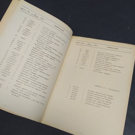 Catalogo parti di ricambio per frigorifero Fiat mod.120 anni '50. Ingiallimenti