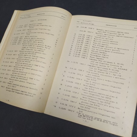 Libretto ricambi Frigorifero Fiat mod.175 anni '50. Condizioni mediocri