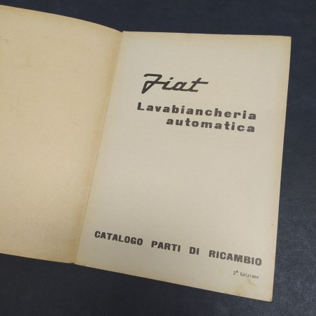 Catalogo parti di ricambio per lavabiancheria Fiat anni '50. Ingiallimenti