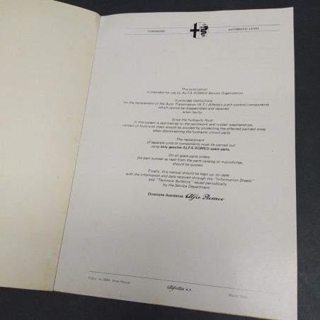 Libretto Workshop Manual auto Alfa Romeo Alfetta 1979 in inglese
