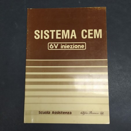 Libretto Scuola assistenza auto Alfa Romeo Sistema CEM 6V iniezione 1985
