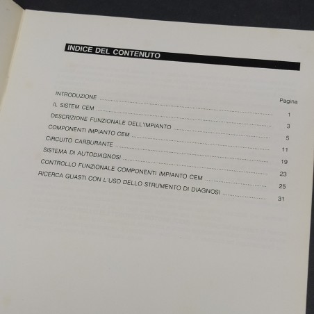 Libretto Scuola assistenza auto Alfa Romeo Sistema CEM 6V iniezione 1985