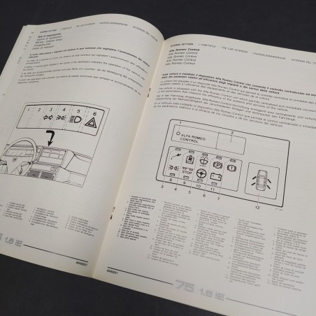 Libretto Assistenza tecnica Product Bulletin auto Alfa Romeo 75-1.8 IE.Ingrigito