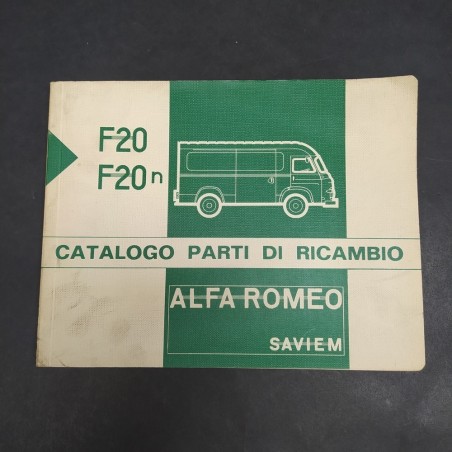 Libretto ricambi vetture Alfa Romeo F20/F20 n Saviem 1974. Aloni grigi