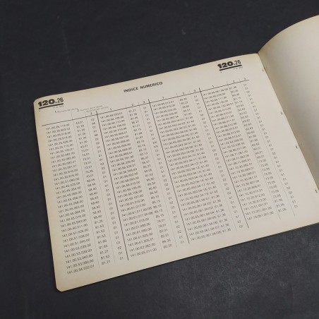 Libretto ricambi vetture Alfa Romeo F20/F20 n Saviem 1974. Aloni grigi