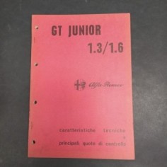 Libretto auto Alfa Romeo GT Junior 1.3 / 1.6 del 1973, rilegatura a spille