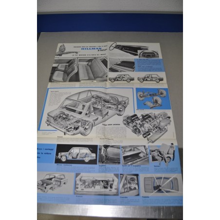 PROSPEKT DEPLIANT BROCHURE HILMAN IMP POSTER 6 PAGINE ITALIANO