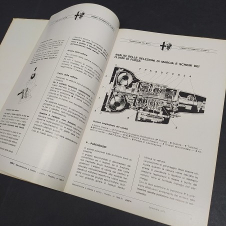 Libretto d'istruzioni vetture Alfa Romeo a cambio automatico 1974. Spellature