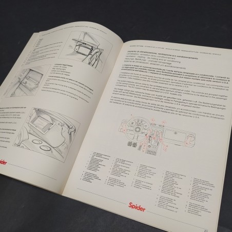 Libretto Product Bulletin auto Alfa Romeo Spider, 1989. Buone condizioni