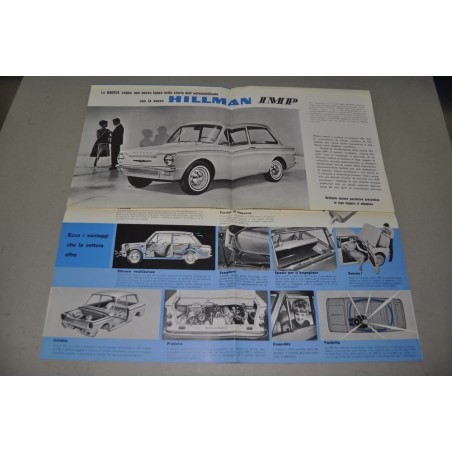 PROSPEKT DEPLIANT BROCHURE HILMAN IMP POSTER 6 PAGINE ITALIANO