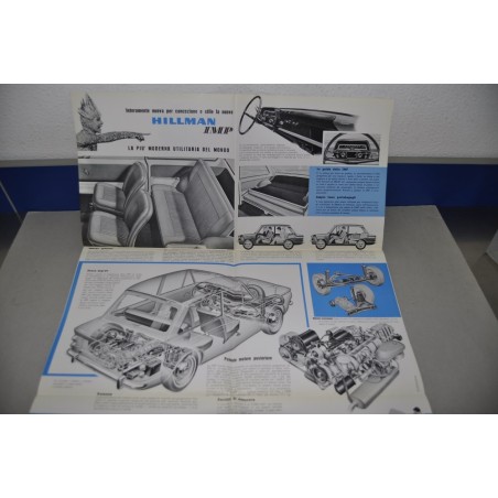 PROSPEKT DEPLIANT BROCHURE HILMAN IMP POSTER 6 PAGINE ITALIANO