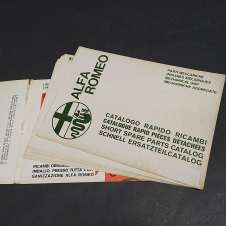 Catalogo dei ricambi meccanici originali Alfa Romeo 1972. Condizioni mediocri