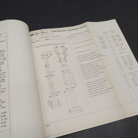 Libretto caratteristiche delle vetture Alfa Romeo Giulia Diesel, 1976. Ruggine