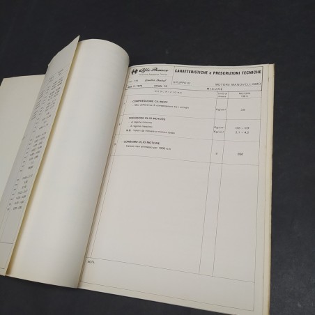 Libretto caratteristiche delle vetture Alfa Romeo Giulia Diesel, 1976. Ruggine